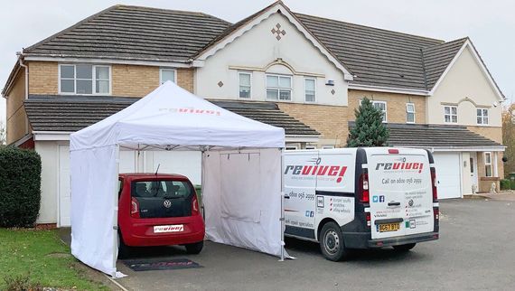 printed white smart repair gazebo