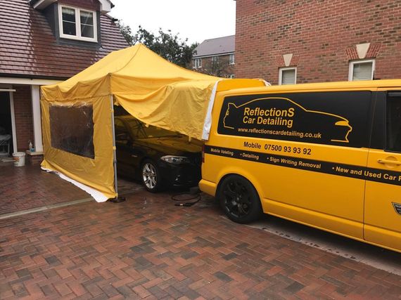 Gala Shade Pop Up Gazebo sheltering a car