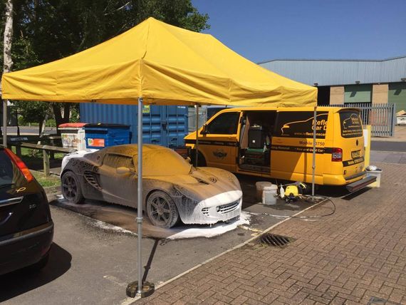 yellow valeting gazebo