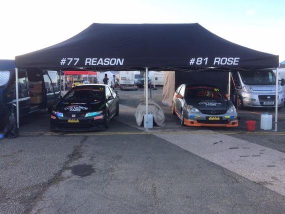 pop up motorsport tent 11 Black 4m x 8m Pop Up Gazebo with printed valance at a motorsport event