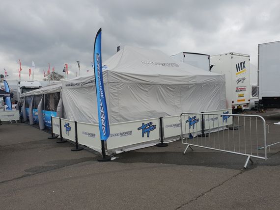 pop up motorsport tent 16 Printed Pop Up Motorsport Tent at an outdoor motorsports event