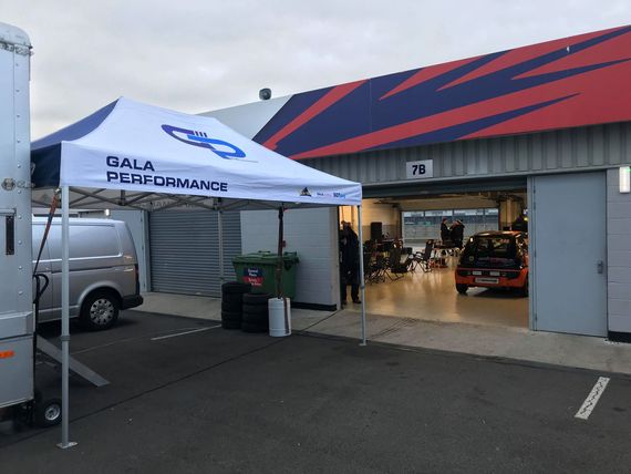 pop up motorsport tent 21 Gala Performance branded printed Pop Up Motorsport Tent at an outdoor motorsports event