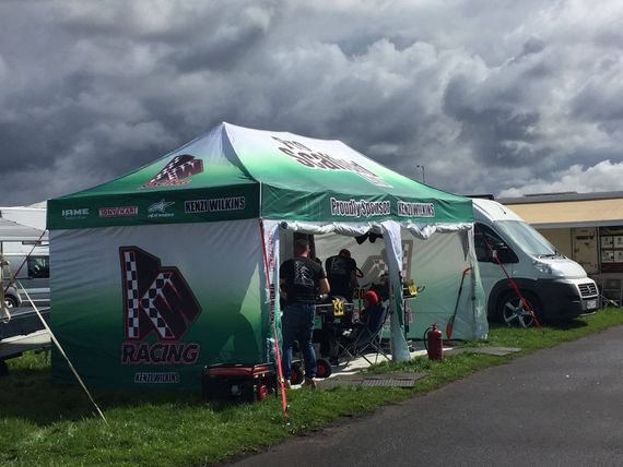 printed karting race tent