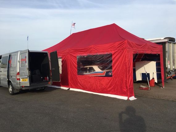 pop up motorsport tent 1 Pop Up Motorsport Tent in red