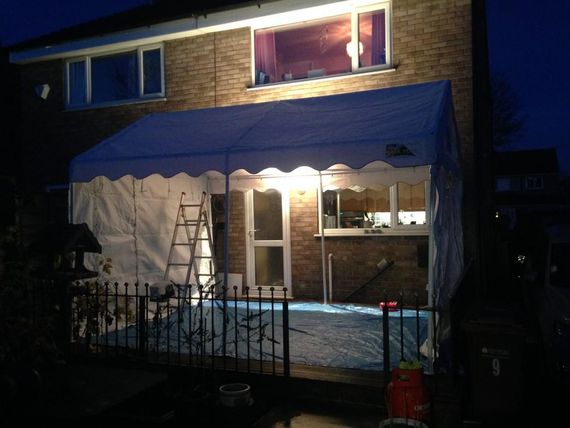 Gala Tent marquee in a small residential garden