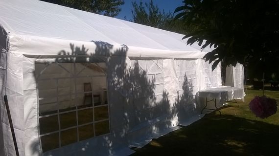 marquee in garden