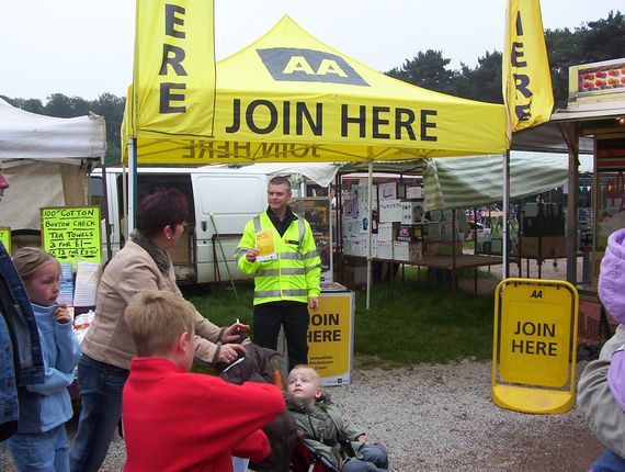 yellow aa gazebo pop up Printed Yellow gazebo for the AA