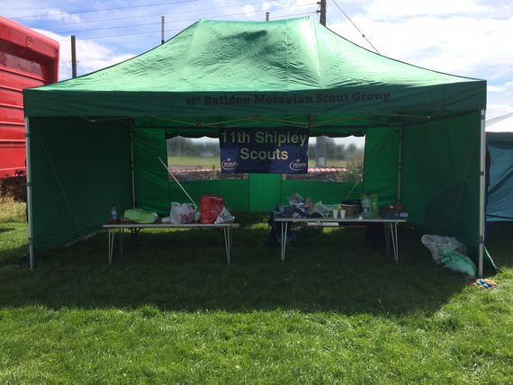 green scouting gazebo