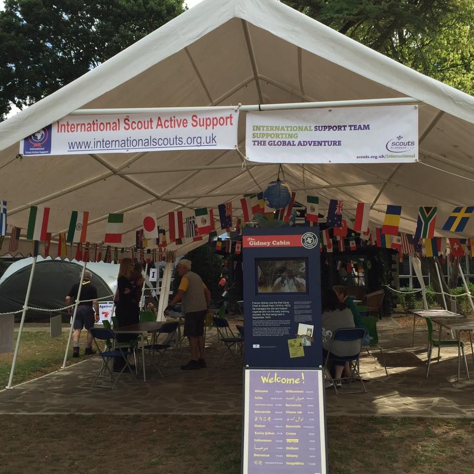 A wide span Gala Tent marquee at a scout jamboree event