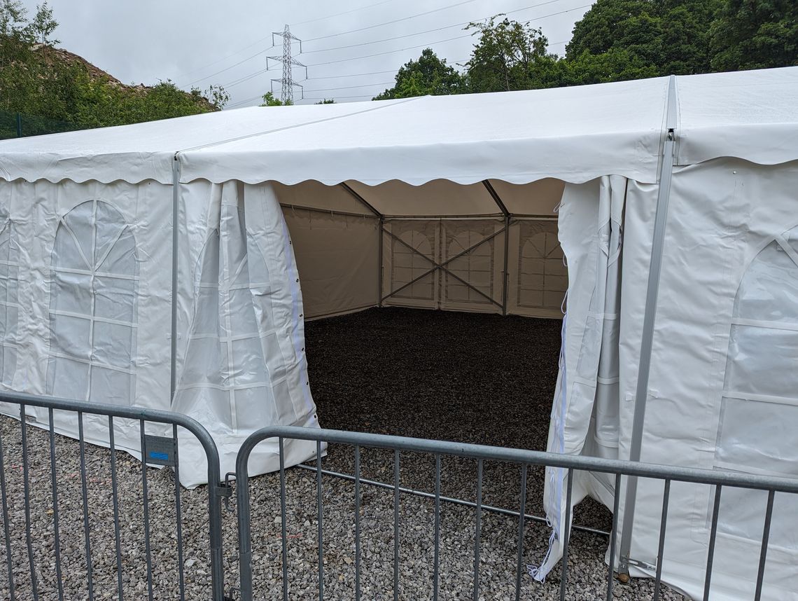 Large Fusion Marquee at a football ground