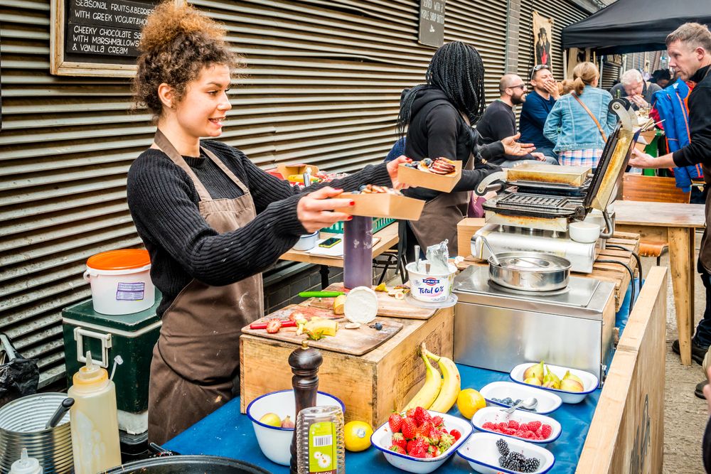artisan food market trader