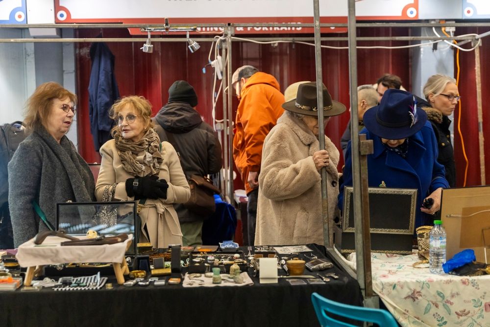 jewellery stall on flea market