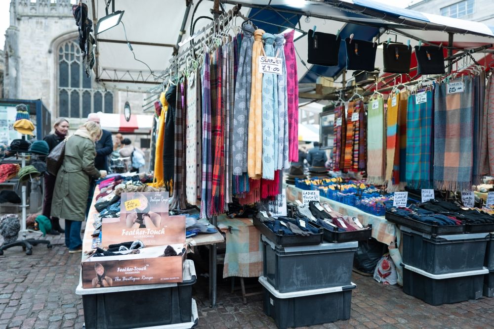 well stocked market stall outdoors