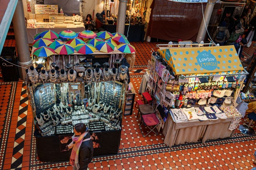 stocked market stall
