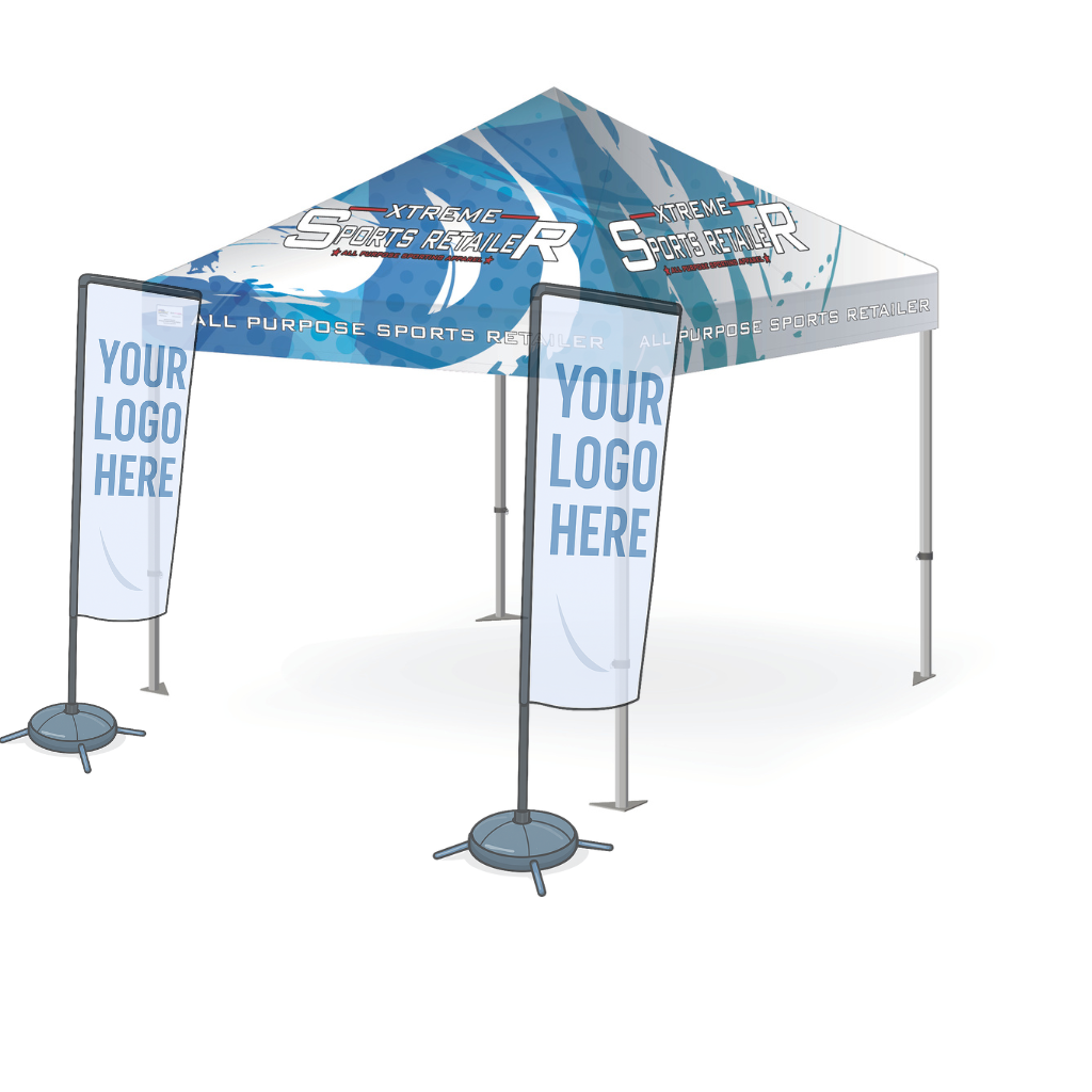 printed gazebo with flags bundle