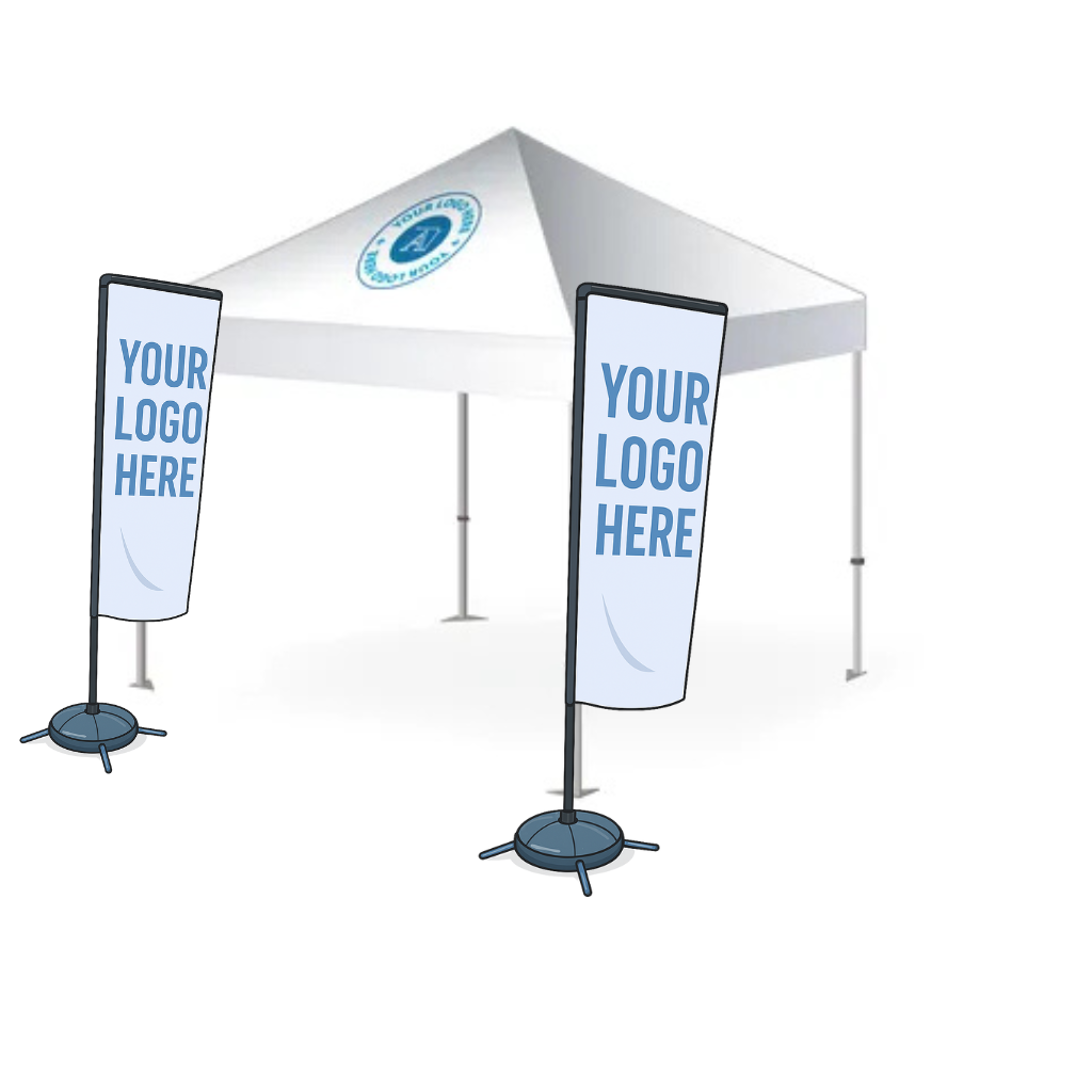 low cost printed gazebo with flags bundle 1