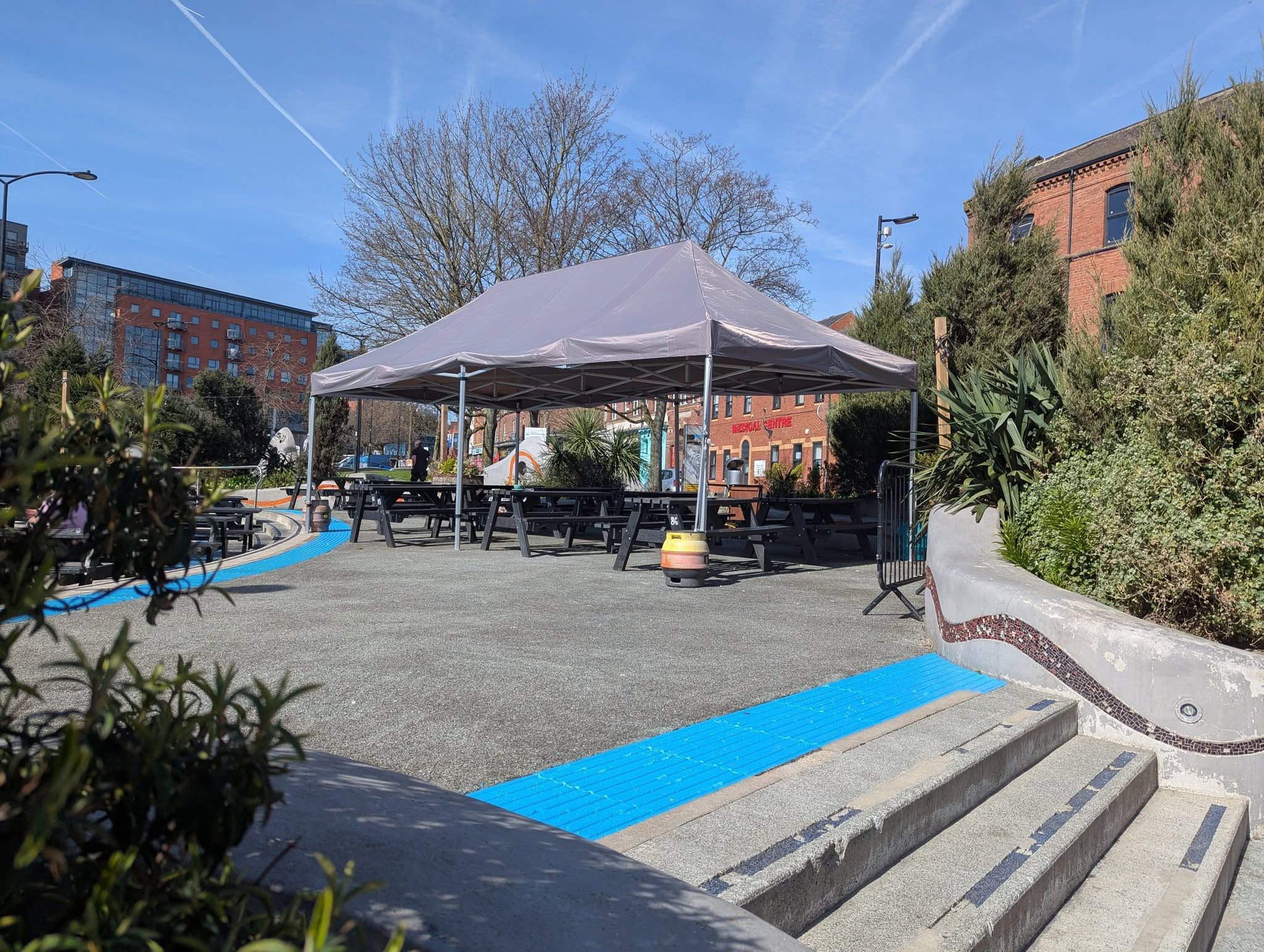 urban beer garden gazebo