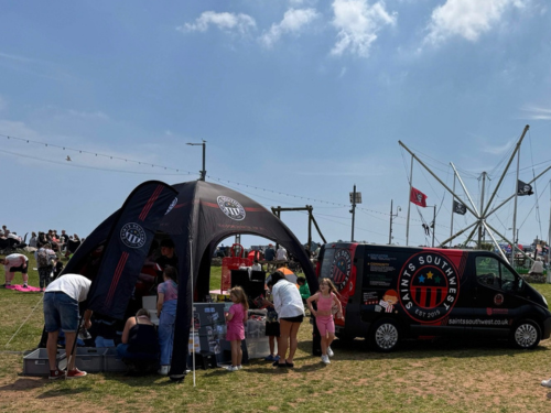 inflatable event tent at a country fair