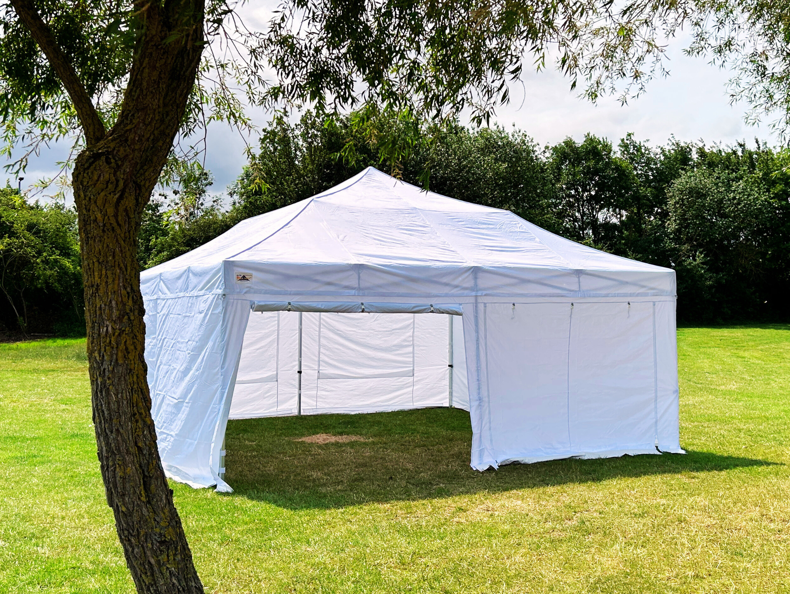 vantage marquee with walls and door open vantage marquee with walls and door open