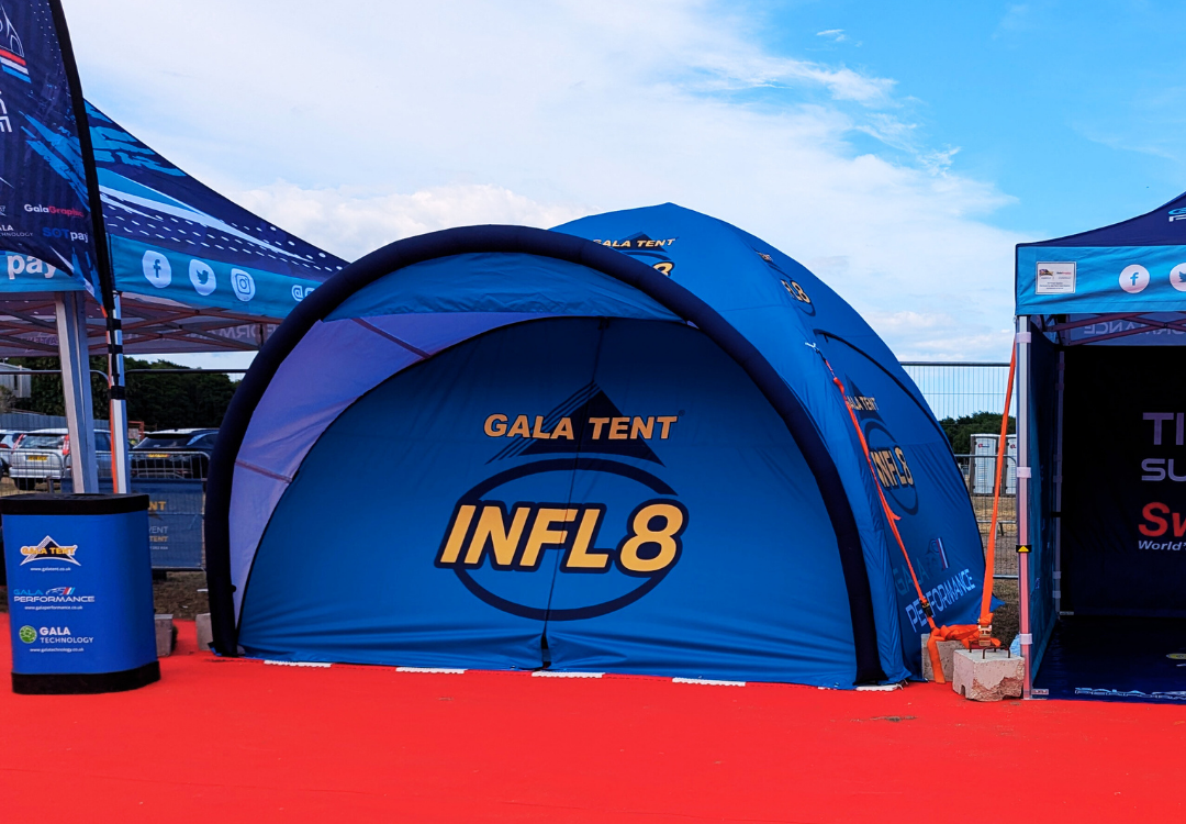 inflatable event tent at expo with sides 1
