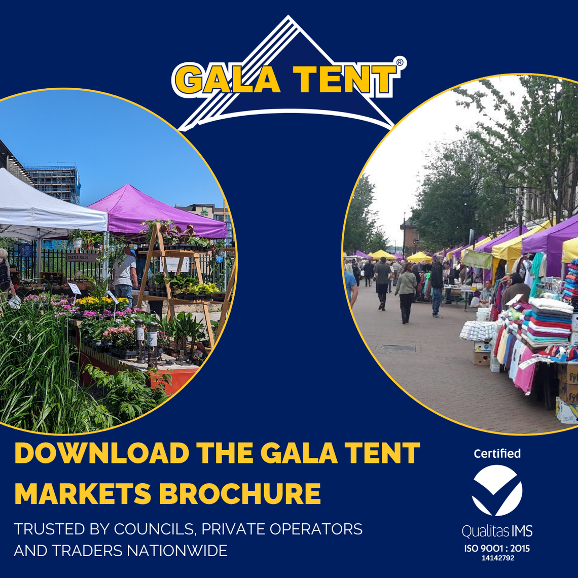 download market brochure gala tent