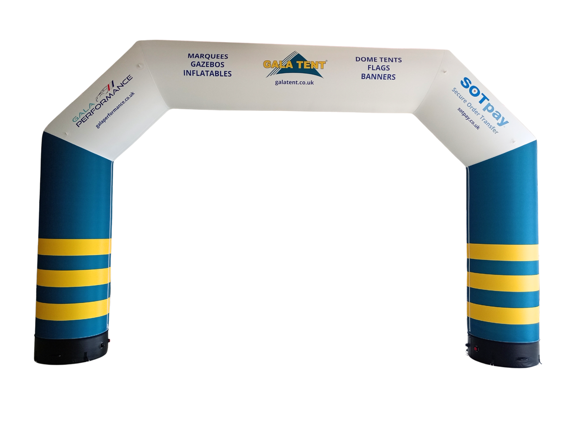 Printed inflatable arch